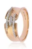 Vörös arany gyémánt köves gyűrű 85021
