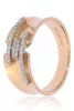 Vörös arany gyémánt köves gyűrű 85021