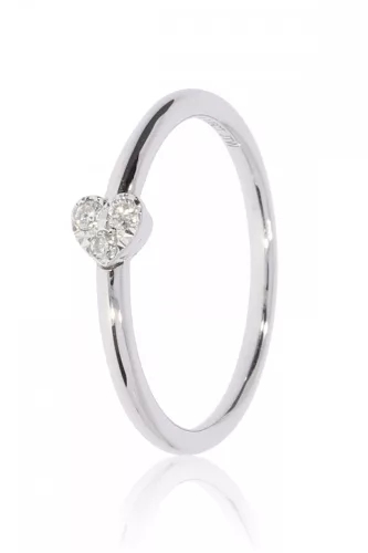 Fehér arany gyémánt köves gyűrű 85029