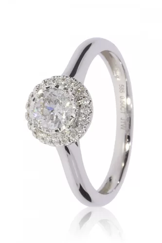 Fehér arany gyémánt köves gyűrű 85030