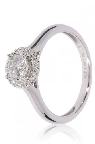 Fehér arany gyémánt köves gyűrű 85030