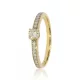 Sárga arany gyémánt köves gyűrű 85033