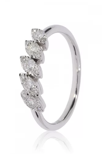 Fehér arany gyémánt köves gyűrű 85040