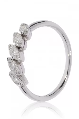 Fehér arany gyémánt köves gyűrű 85040