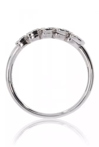 Fehér arany gyémánt köves gyűrű 85040