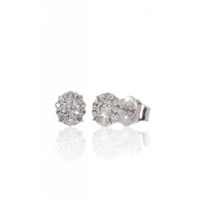 Fehér arany gyémánt köves stekkeres fülbevaló 85092
