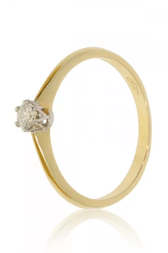 Sárga arany gyémánt köves gyűrű 85637