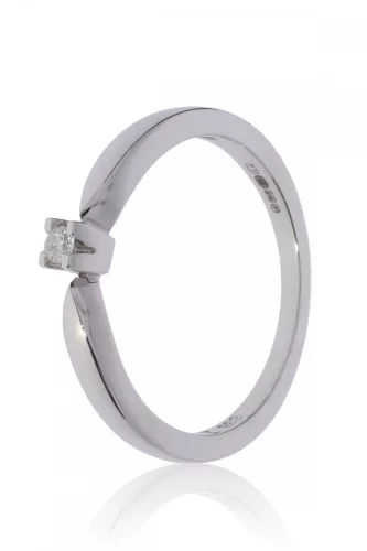 Fehér arany gyémánt köves gyűrű 86080