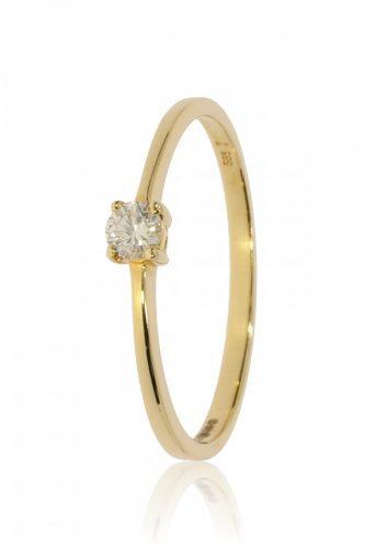Sárga arany gyémánt köves gyűrű 86081