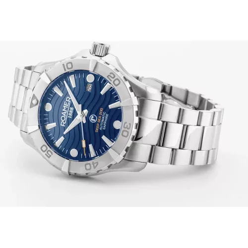 Roamer ferfi karora 43 mm kek szamlap automata acel buvar stilus