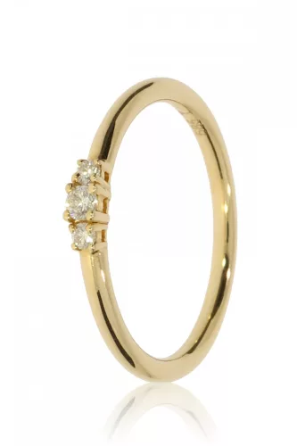 Sárga arany gyémánt köves gyűrű 86113