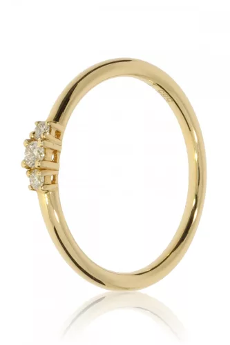 Sárga arany gyémánt köves gyűrű 86113