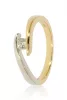 Sárga-Fehér arany gyémánt köves gyűrű 86127