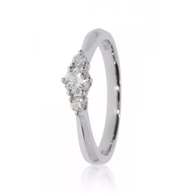 Fehér arany gyémánt köves gyűrű 86128