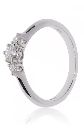 Fehér arany gyémánt köves gyűrű 86128