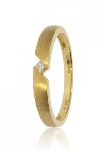 Sárga arany gyémánt köves gyűrű 86131