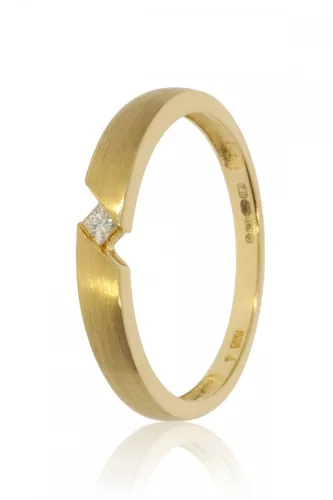 Sárga arany gyémánt köves gyűrű 86131