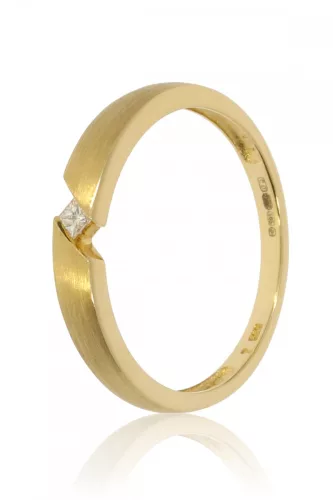 Sárga arany gyémánt köves gyűrű 86131