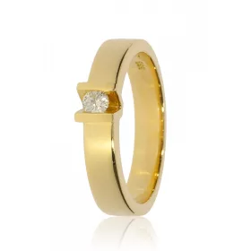 Sárga arany gyémánt köves gyűrű 86138