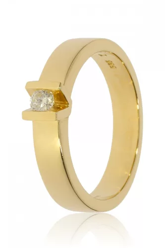 Sárga arany gyémánt köves gyűrű 86138