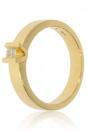 Sárga arany gyémánt köves gyűrű 86138