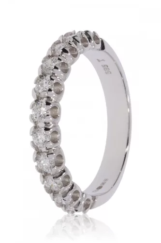 Fehér arany gyémánt köves gyűrű 86139