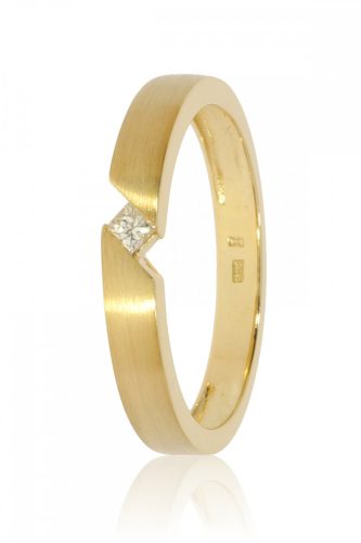 Sárga arany gyémánt köves gyűrű 86143