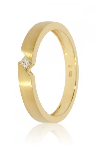 Sárga arany gyémánt köves gyűrű 86143