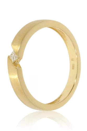 Sárga arany gyémánt köves gyűrű 86143