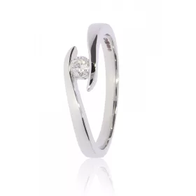 Fehér arany gyémánt köves gyűrű 86144