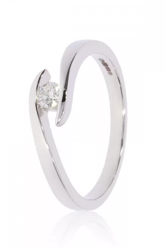 Fehér arany gyémánt köves gyűrű 86144