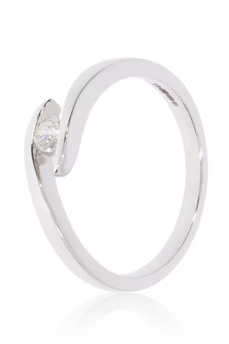 Fehér arany gyémánt köves gyűrű 86144