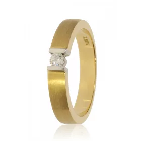 Sárga-Fehér arany gyémánt köves gyűrű 86149