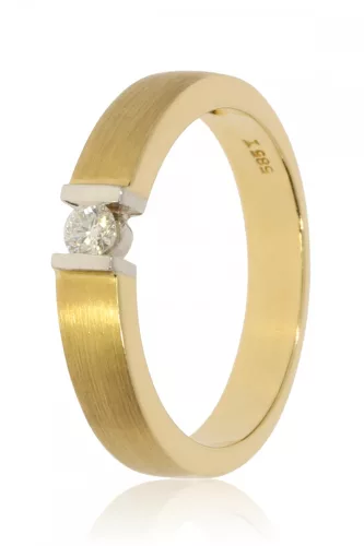 Sárga-Fehér arany gyémánt köves gyűrű 86149