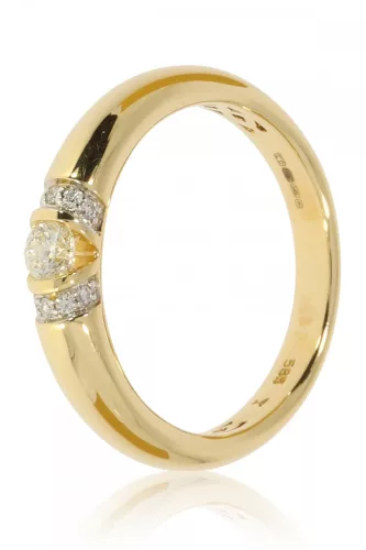Sárga arany gyémánt köves gyűrű 86152