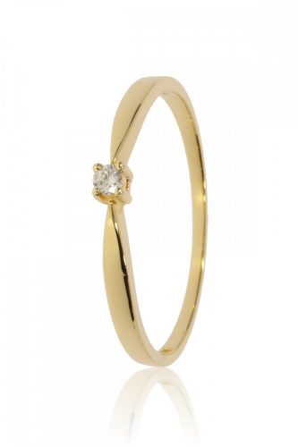 Sárga arany gyémánt köves gyűrű 86168