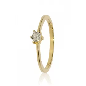 Sárga arany gyémánt köves gyűrű 86237