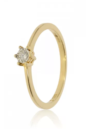 Sárga arany gyémánt köves gyűrű 86237