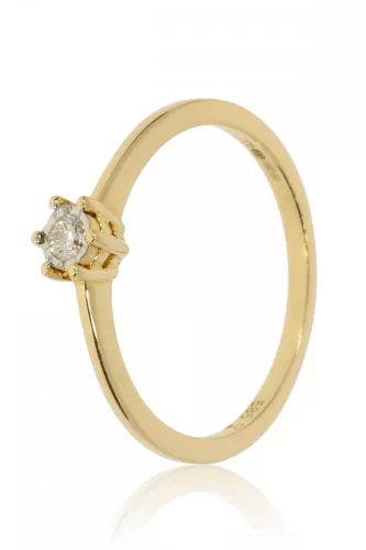 Sárga arany gyémánt köves gyűrű 86237