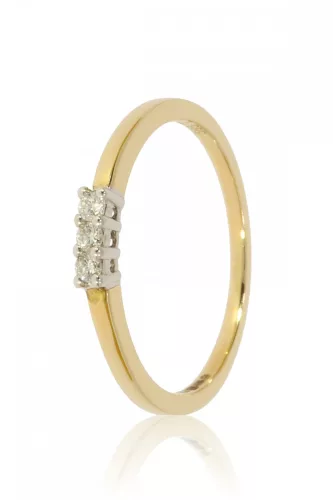 Sárga arany gyémánt köves gyűrű 86246