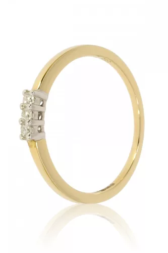 Sárga arany gyémánt köves gyűrű 86246