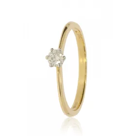 Sárga arany gyémánt köves gyűrű 86251