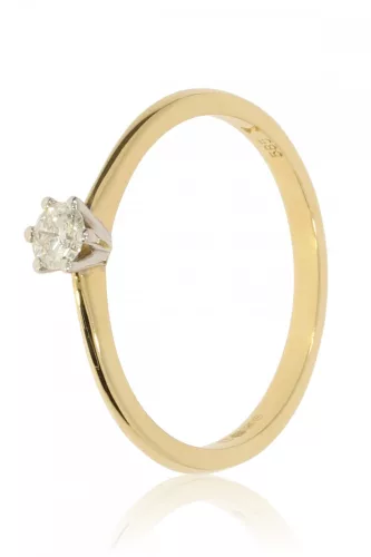 Sárga arany gyémánt köves gyűrű 86251