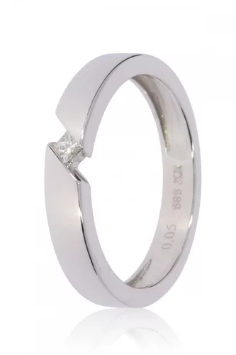 Fehér arany gyémánt köves gyűrű 86259