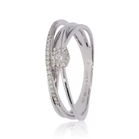 Fehér arany gyémánt köves gyűrű 87578