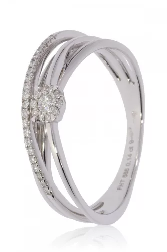 Fehér arany gyémánt köves gyűrű 87578