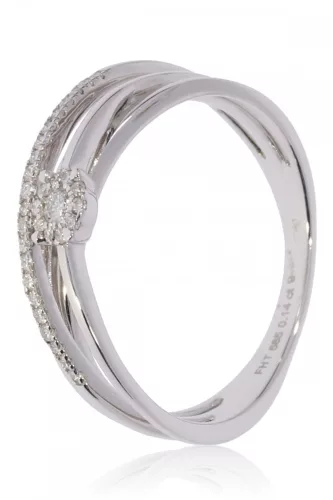 Fehér arany gyémánt köves gyűrű 87578