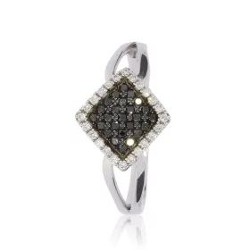 Fehér arany gyémánt köves gyűrű 87584