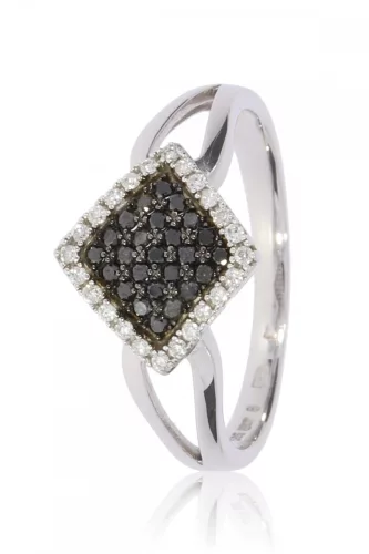 Fehér arany gyémánt köves gyűrű 87584