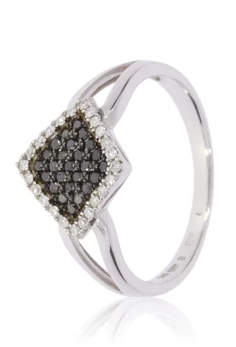 Fehér arany gyémánt köves gyűrű 87584